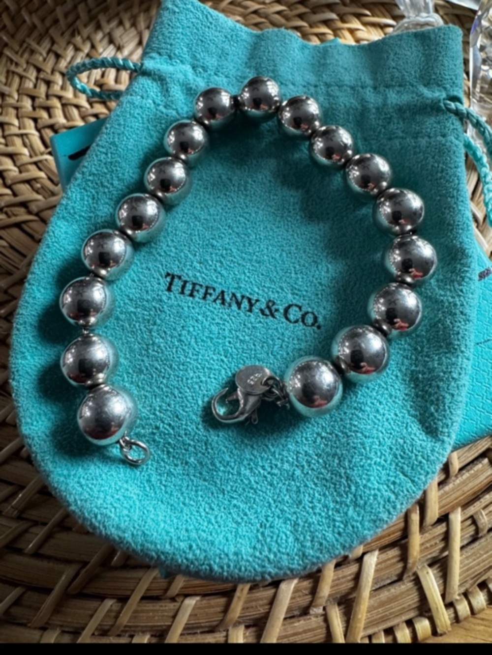 TIFFANY & CO CLASSIC 10MM BEADED BALL BRACELET - Picture 11 of 16